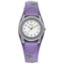 Girls purple military strap Telstar watch